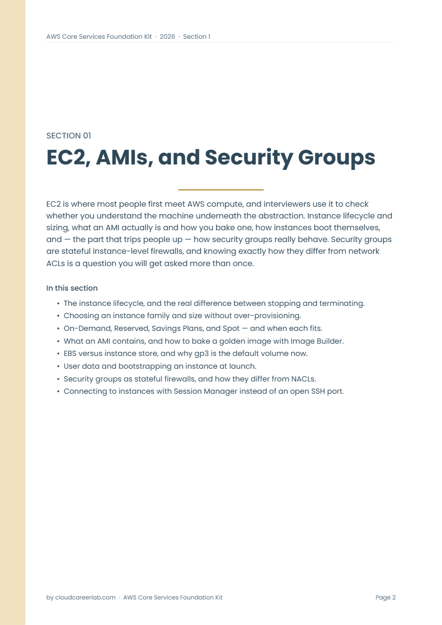 Aws Core Services Foundation Kit 2026 — sample page 2
