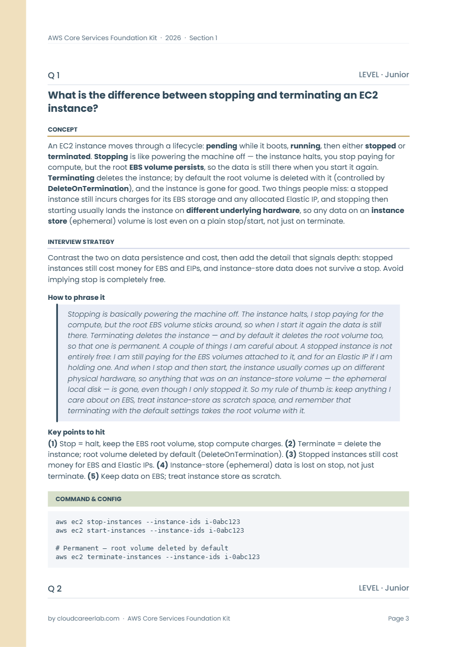 Aws Core Services Foundation Kit 2026 — sample page 3