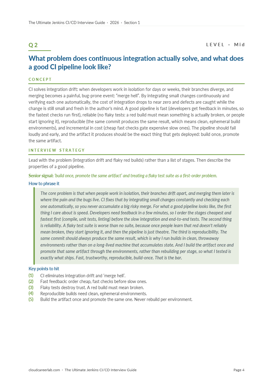 The Ultimate Jenkins CI/CD Q&A Guide 2026 — sample page 4